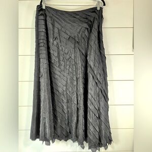J.Jill Black textured midi skirt‎ size 16.